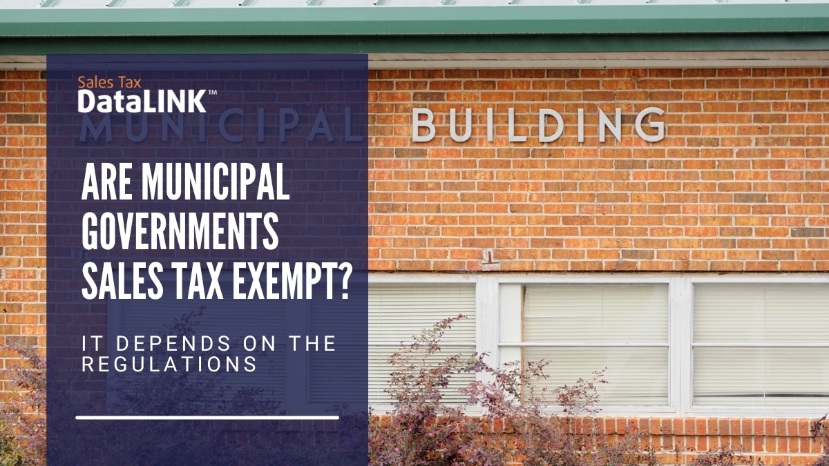 are municipal governments sales tax