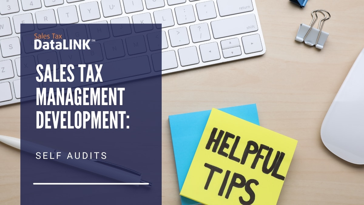 sales tax management development self audits