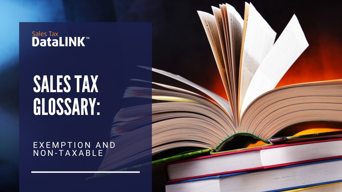 sales tax glossary exemption and