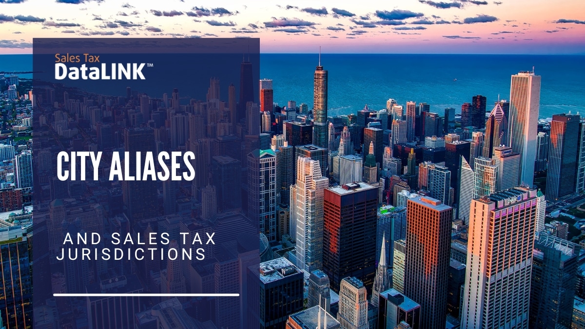 city aliases and sales tax jurisdictions