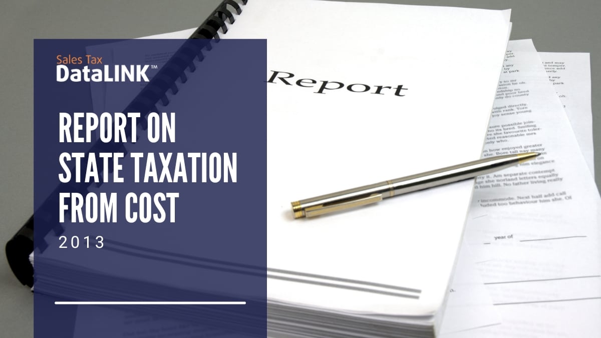 report on state taxation from cost 2013