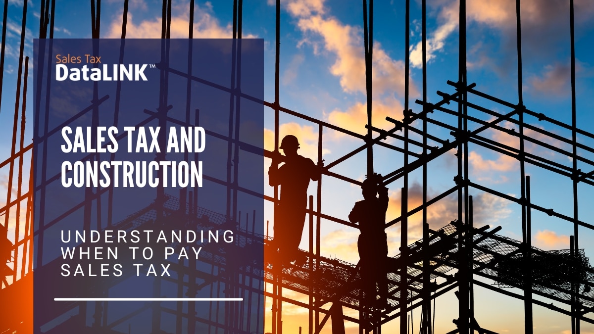 sales tax and construction