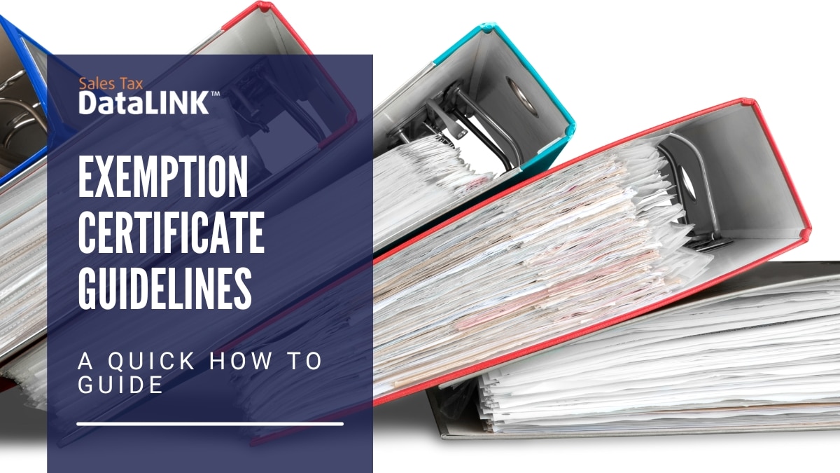 exemption certificate guidelines