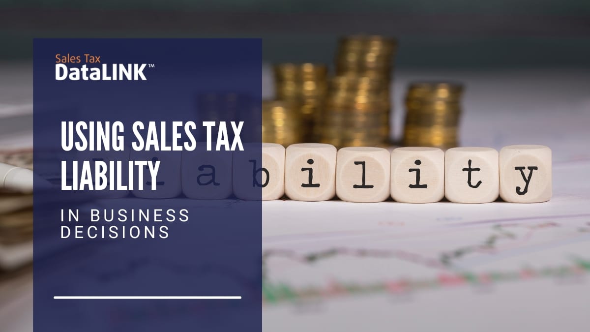 using sales tax liabiity