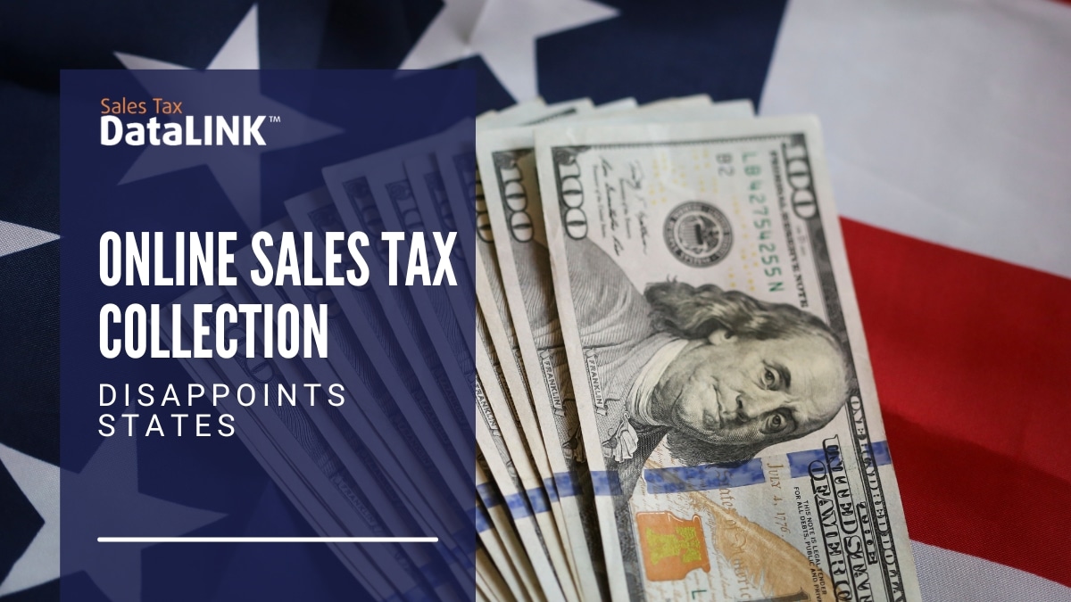 online sales tax collection disappoints states