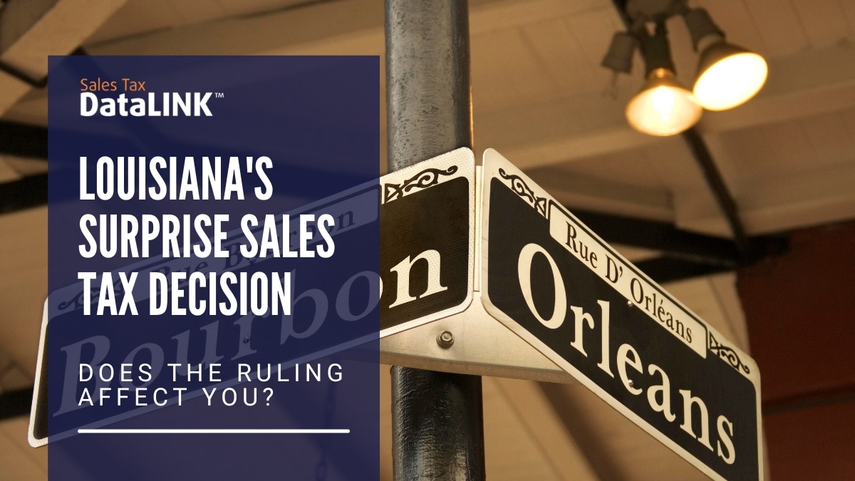 Louisianas suprise sales tax decision