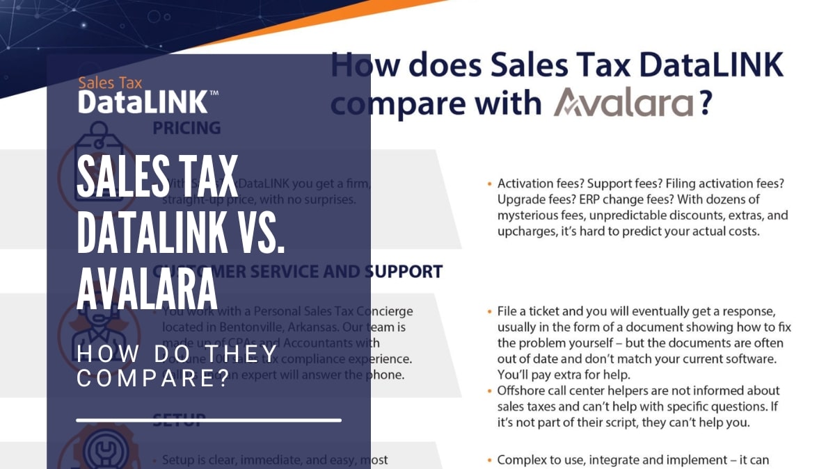 sales tax datalink vs avalara