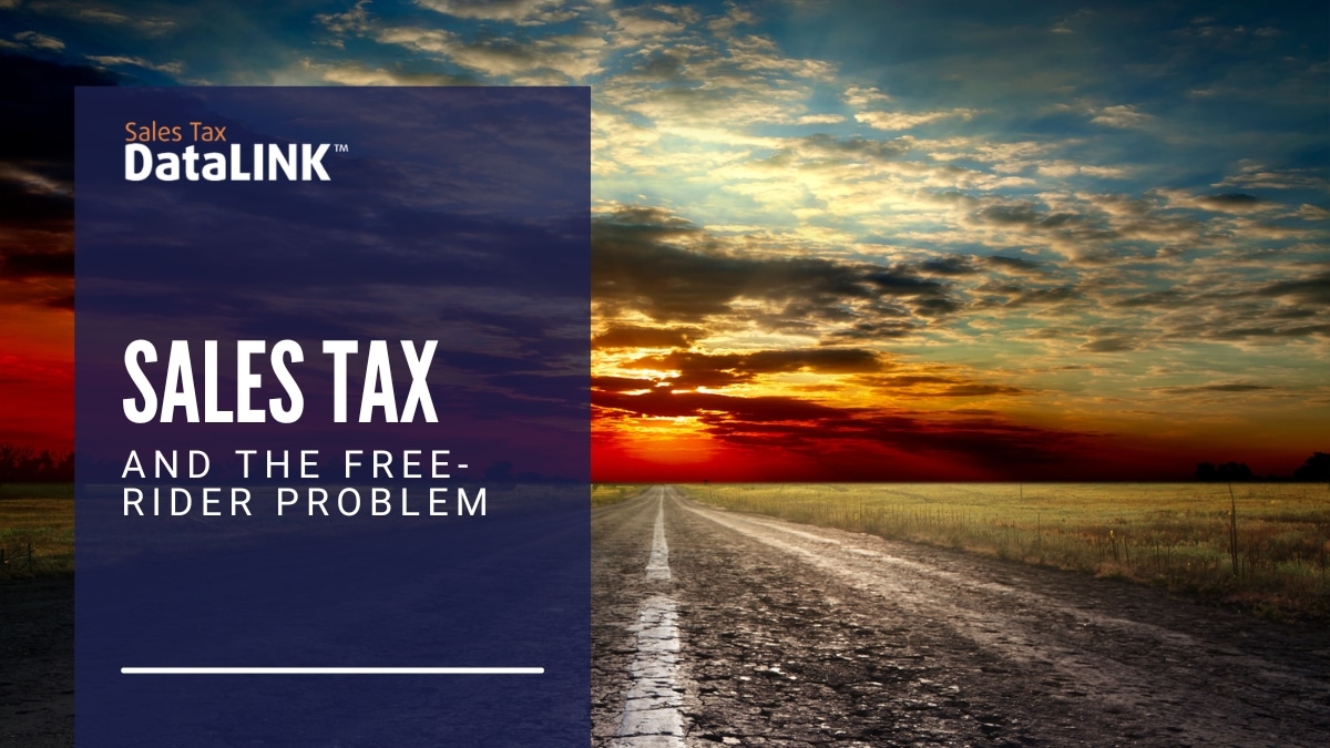 Sales tax and the free rider problem